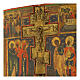 Icona russa stauroteca con scene XIX sec 35x31 cm antica s2