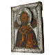 Icône russe ancienne Saint Nicolas de Myre 31x26 cm XIXe siècle avec riza laiton s3