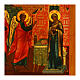 Icona russa Annunciazione XIX sec 36x31 cm antica s2
