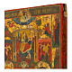 Icona antica Nascita di Maria e scene Russia XIX sec 33x27 cm s4