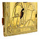 Icona antica Cristo Pantocratore 32x26 cm con riza in metallo dorato Russia s6