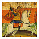 Icona antica San Giorgio e il drago 35x29 cm Russia XIX sec s2