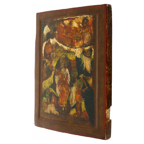 Ícone russo Ascensão do profeta Elias séc. 18, 30x26 cm 3