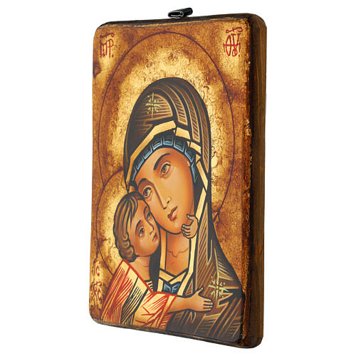 Hand-Painted Icon Mother of God Vladimirskaya Romanian, 22x18 cm 3