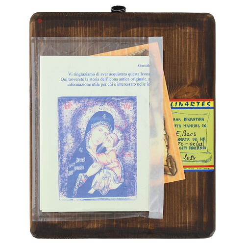 Hand-painted Romenian icon, Theotokos of Tolga, 9x7 in 4