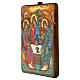 Hand-painted Romanian icon, Holy Trinity, 9x7 in s3