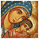Romanian Icon of Mother of Eleus Kikks, hand-painted with blue mantle 28x24 cm s2