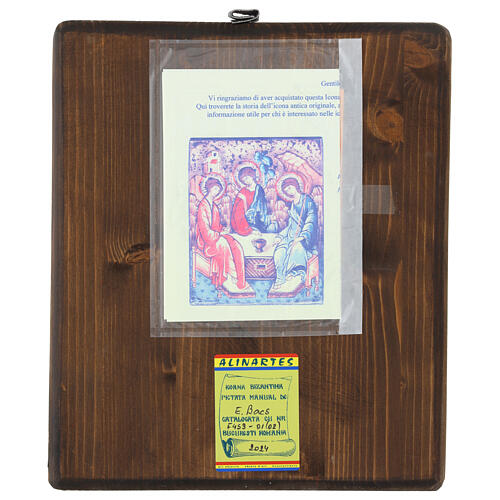 Romanian Holy Trinity Icon Hand-painted, 28x24 cm 4