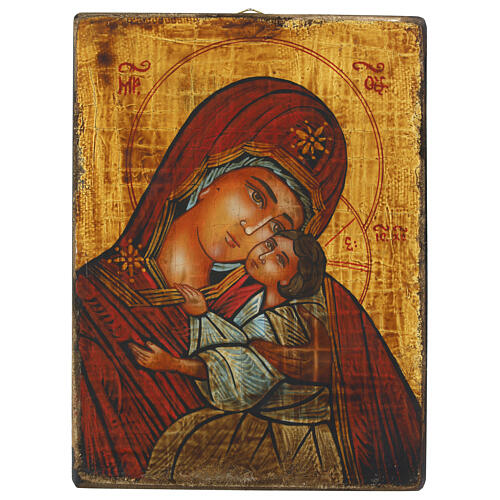 Icona Madre Kievo Bratskaja dipinta a mano 31x23 cm 1
