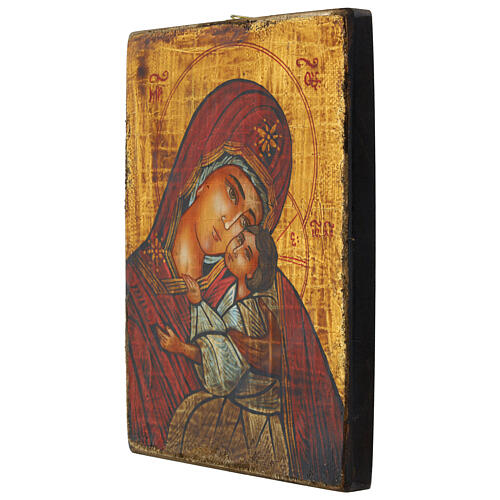Icona Madre Kievo Bratskaja dipinta a mano 31x23 cm 3