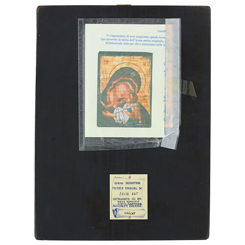 Icona Madre Kievo Bratskaja dipinta a mano 31x23 cm 4