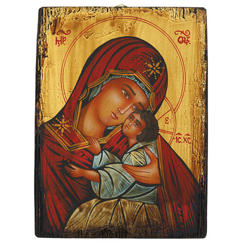 Icône peinte à la main Mère de Dieu Kiev-Bratskaya 31x23 cm 1