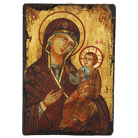 Icon of the Virgin Hodegetria, Romania, antique finish, 12x9 in