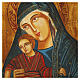 Icona Madre Eleus Kikks Rumena dipinta a mano 31x23 cm s2