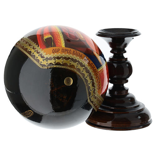 Uovo dipinto Madonna di Vladimir 35 cm 6