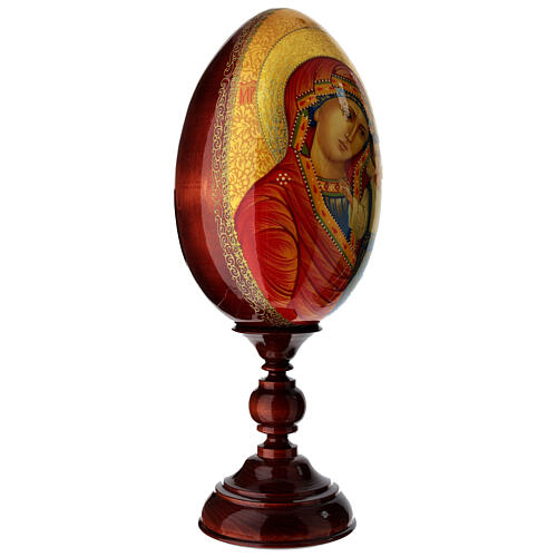 Uovo dipinto Madonna di Kazan 36 cm 4
