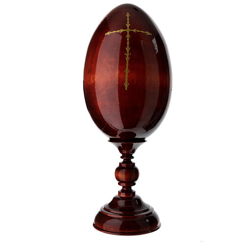 Uovo dipinto Madonna di Kazan 36 cm 5