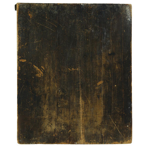 Icona russa Acheropita Palekh 43x35 cm su tavola antica 5