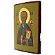 Icono ruso San Nicolás de Myra en tabla antigua 34x26 cm s3