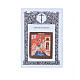 Modern Russian icon of Saint George in Palekh style on antique wood board, 14x16 in s3