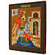 Icona moderna San Giorgio russa stile Palekh tavola antica 35x40 cm s2