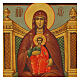 Icona russa moderna stile Palekh Madonna sul trono 26x31 cm s2