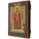 Icona russa moderna stile Palekh Madonna sul trono 26x31 cm s3