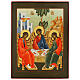 Icona russa moderna palekh Trinità antico testamento 41x55 cm s1