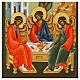 Icona russa moderna palekh Trinità antico testamento 41x55 cm s2