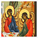 Icona russa moderna palekh Trinità antico testamento 41x55 cm s4