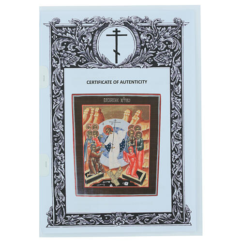 Icono ruso moderno Resurrección de Jesús 27x31 cm 5