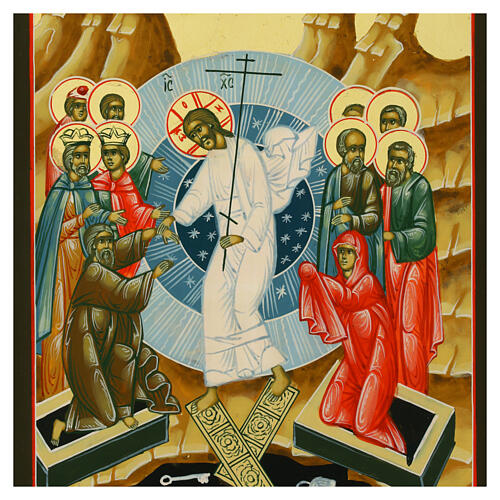 Modern Russian Icon Resurrection of Jesus, 27x31 cm 2