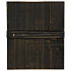 Icona russa moderna su tavola antica Madonna Feodorovskaya sfondo verde con Santi 31x26 cm s6