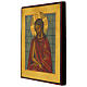 Icono ruso moderno en tabla antigua Jesús con Corona 31x27 cm s3