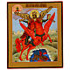 Icona russa stile Palekh San Michele 31x26 cm s1