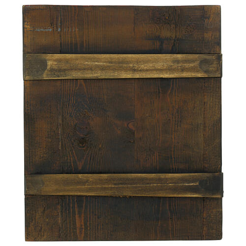 Icono rusa en tabla antigua María amamantando 31x26 cm 5