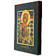 Icona russa su tavola antica Madonna che allatta 31x26 cm s3