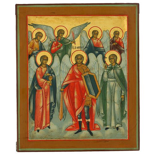 Icona russa moderna Arcangeli 31x26 cm 1