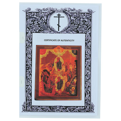 Ícone russo moderno Descida aos Infernos e Ressurreição de Jesus 31x27 cm 5