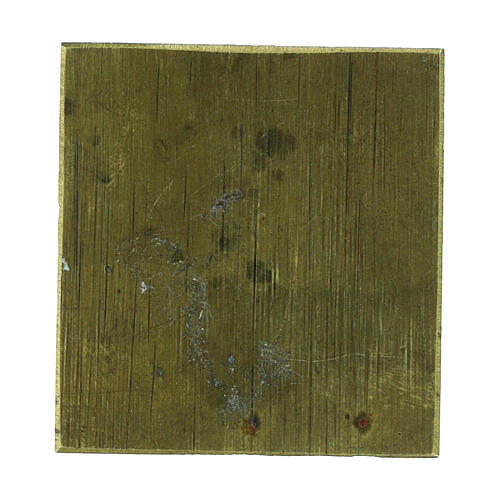 icona russa da viaggio XIX secolo bronzo Adorazione Madre di Dio Tikvin 5,5x4 cm 2