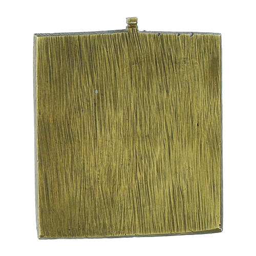 Icona antica da viaggio in bronzo San Nicola 5x6 cm 2