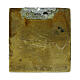 Icona russa antica in bronzo da viaggio Chirico e Giulitta 4x4 cm s2