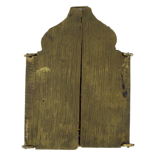 Ícone russo antigo de viagem dobrável Santa Parasqueva com festas cristãs 14x10 cm 3