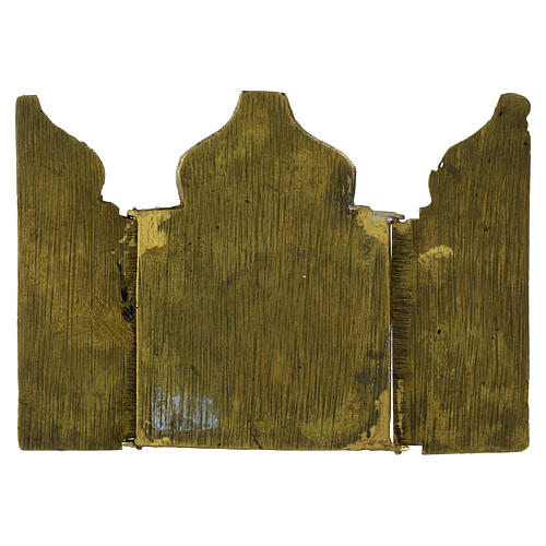 Ícone russo antigo de viagem dobrável Santa Parasqueva com festas cristãs 14x10 cm 4