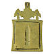 Icona russa pieghevole bronzo XIX secolo San Nicola di Mozajsk 11x9,5 cm s4