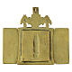 Icona russa pieghevole bronzo XIX secolo San Nicola di Mozajsk 11x9,5 cm s5