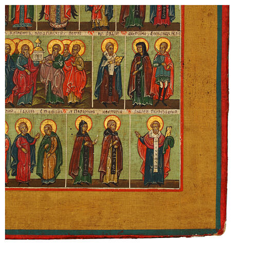 Antike russische Ikone, Menologium November – Russland, spätes neunzehntes bis frühes zwanzigstes Jahrhundert, 31 × 26 cm 4