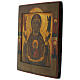 Icona antica XIX secolo russa Madonna del segno 32,3x27,5 cm s3