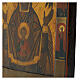 Icona antica XIX secolo russa Madonna del segno 32,3x27,5 cm s4