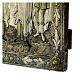 Icona russa antica XIX secolo Santi Pietro e Paolo Anna e Ozon riza ottone 31,5x26 cm s6